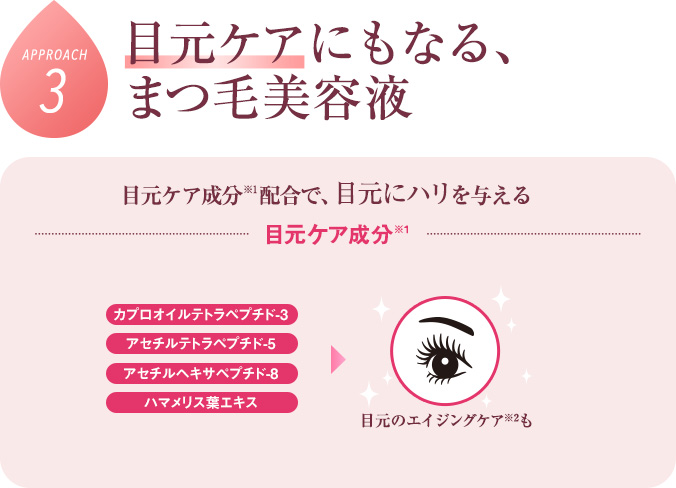 目元ケアにもなる、まつ毛美容液