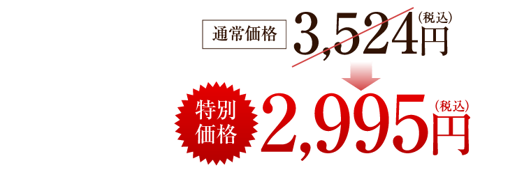 通常価格3,460円(税込)→特別価格2,941円(税込)