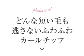 Point4 どんな短い毛も逃さないふわふわカールチップ