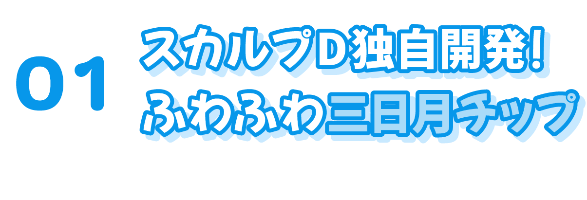 スカルプD独自開発 ふわふわ三日月チップ