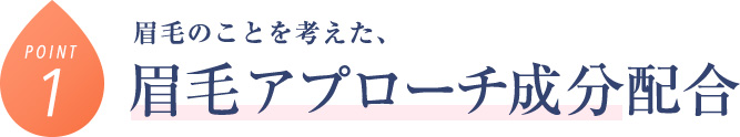 眉毛のことを考えた、眉毛アプローチ成分配合