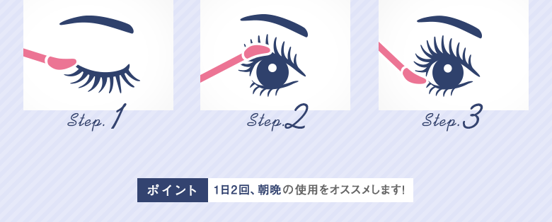 ポイント 1日2回、朝晩の使用をオススメします!