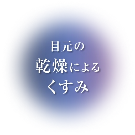 目元の乾燥によるくすみ